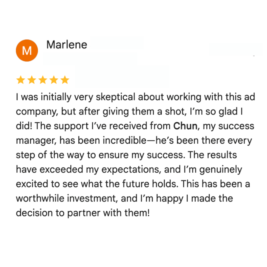 Client review — Marlene