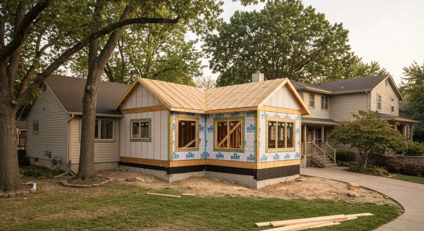 Home addition in progress