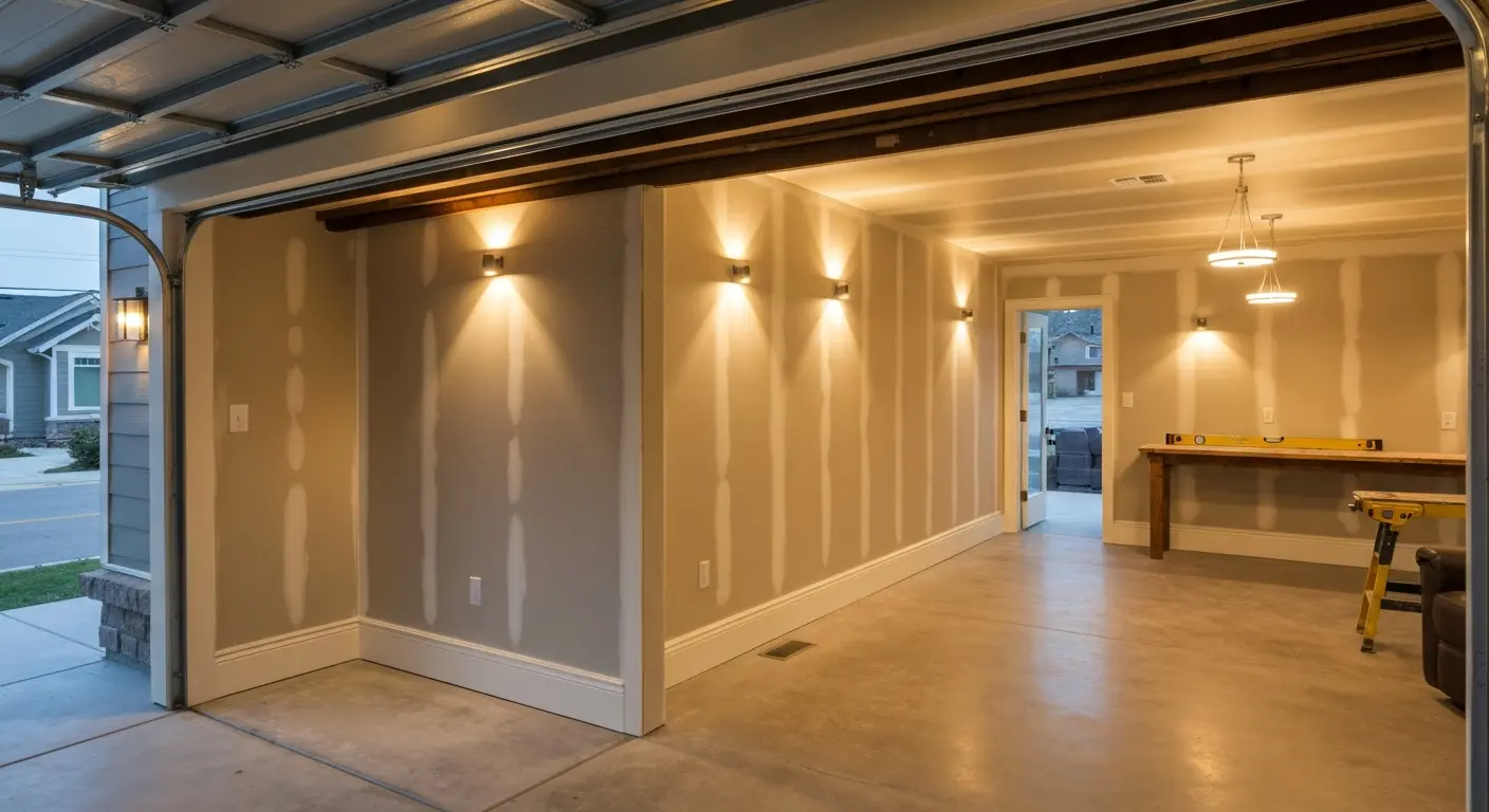 Garage converted to living space