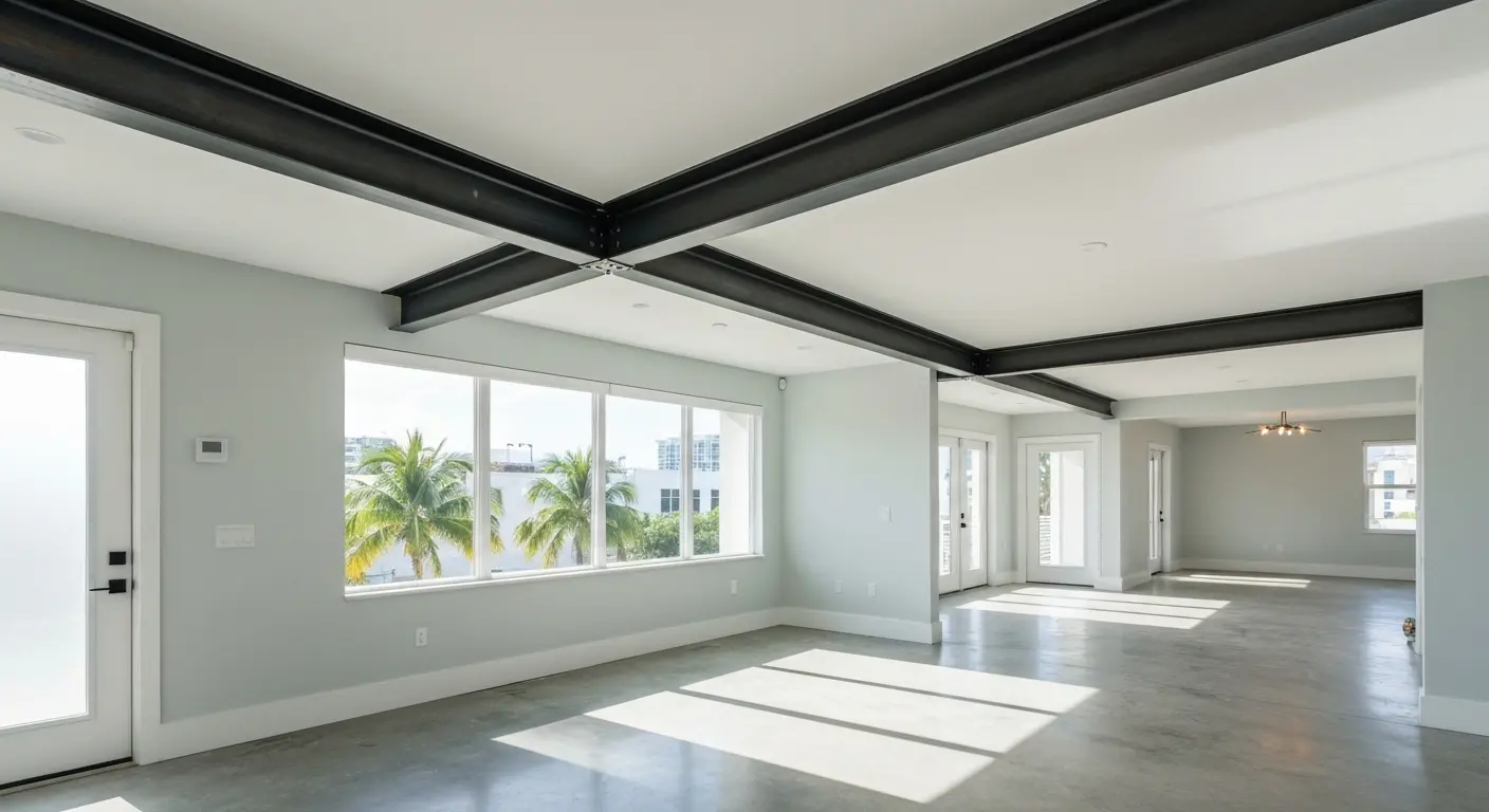 Interior beam installation