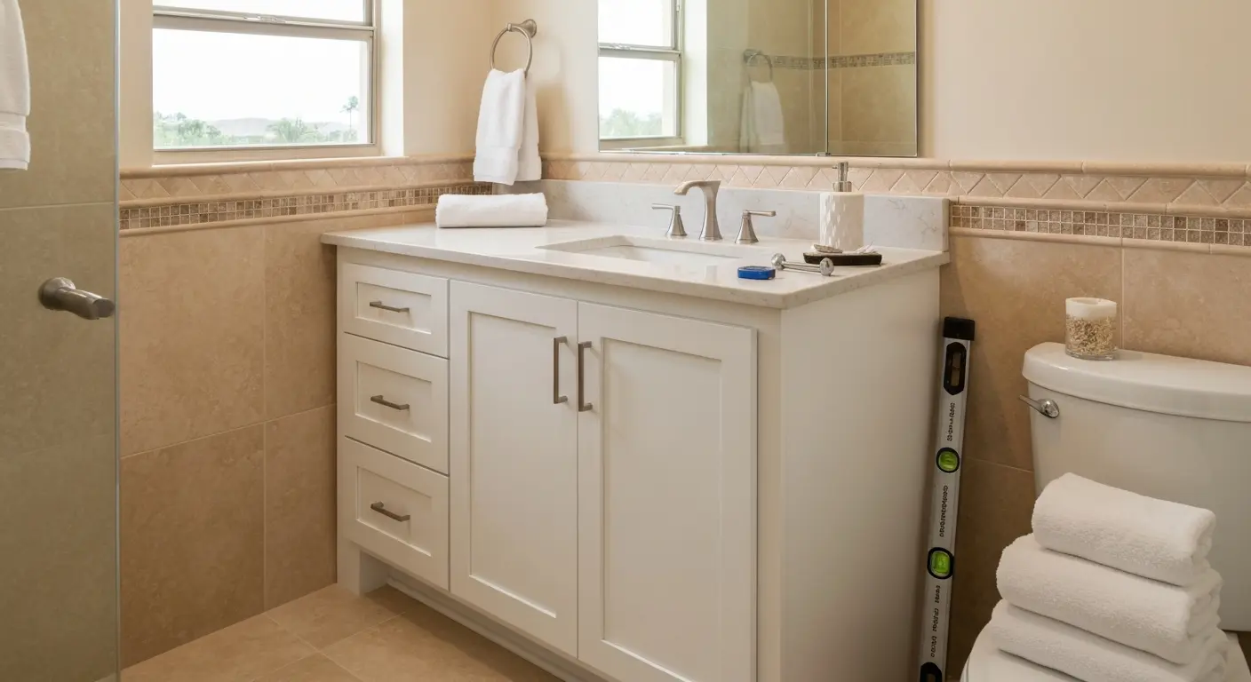 Bathroom vanity installation