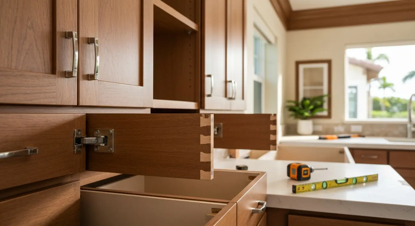 Custom kitchen cabinet installation