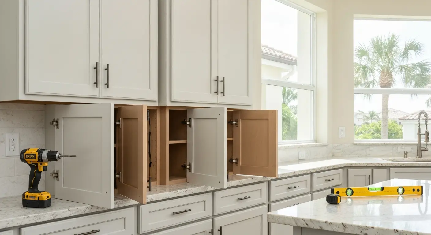 Cabinet refacing and hardware updates