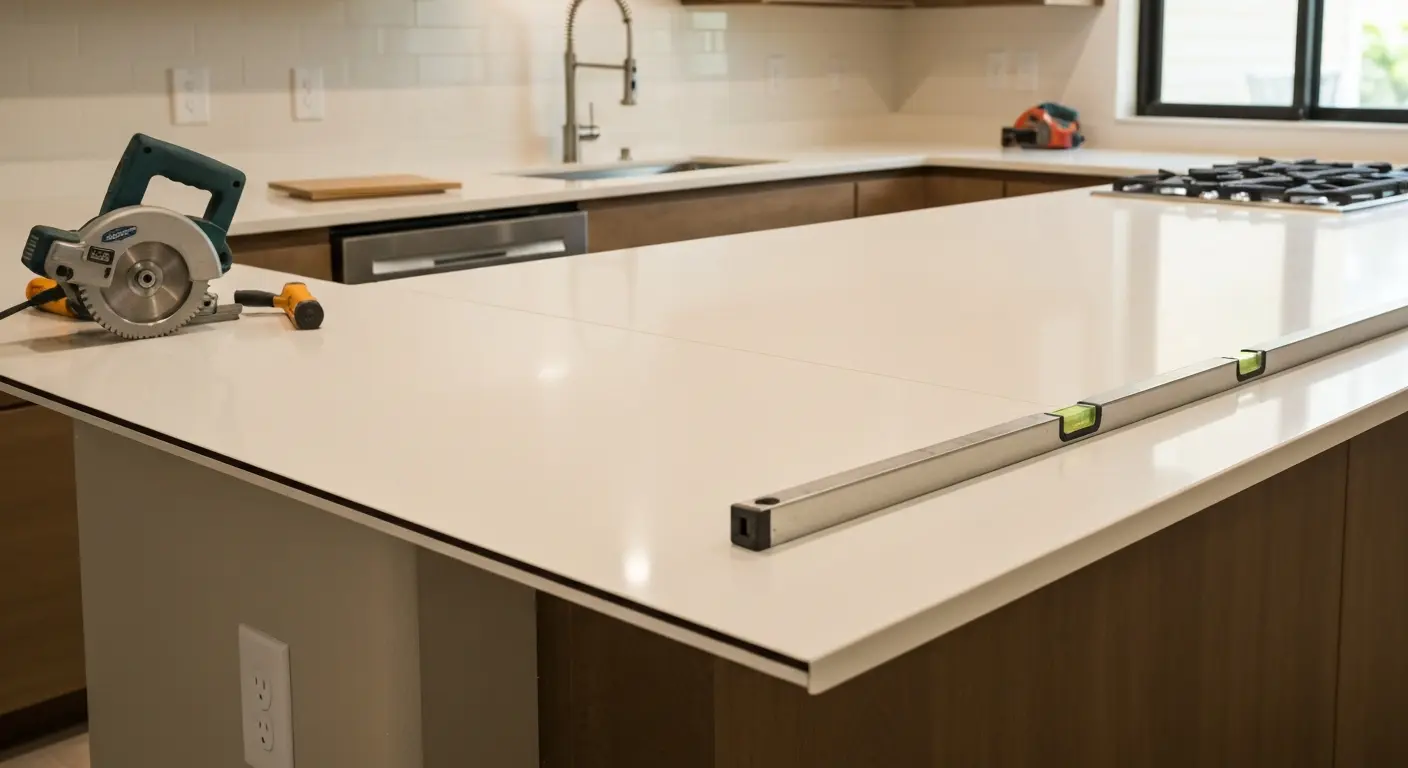Laminate countertop installation