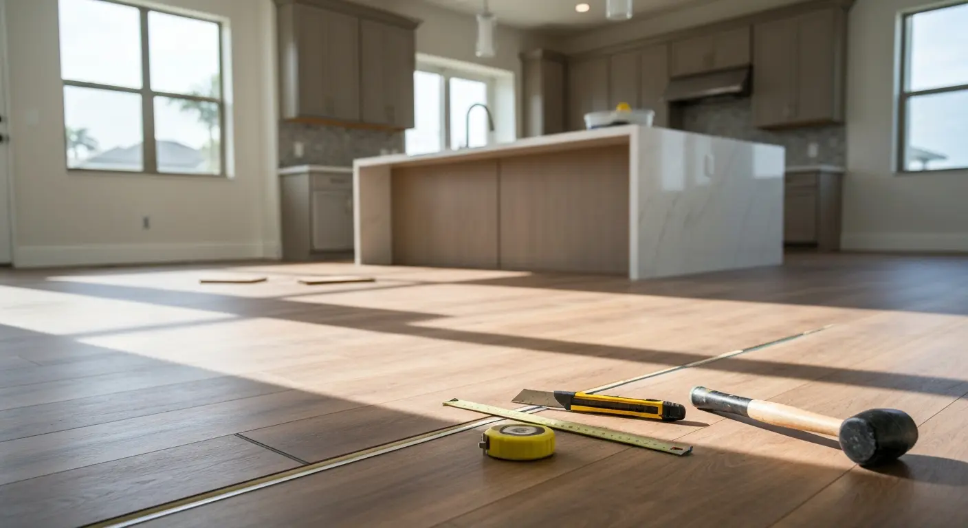 Vinyl kitchen flooring installation