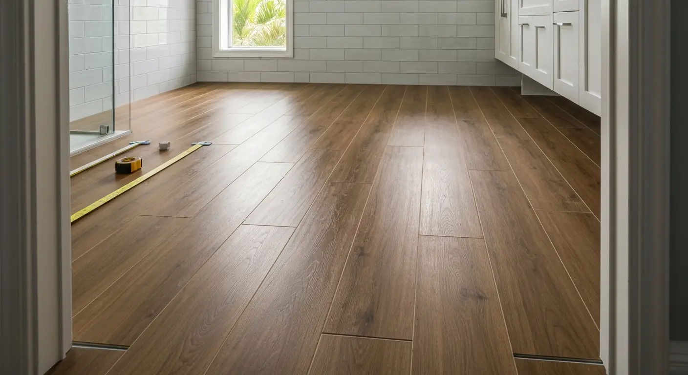 Luxury vinyl bathroom flooring