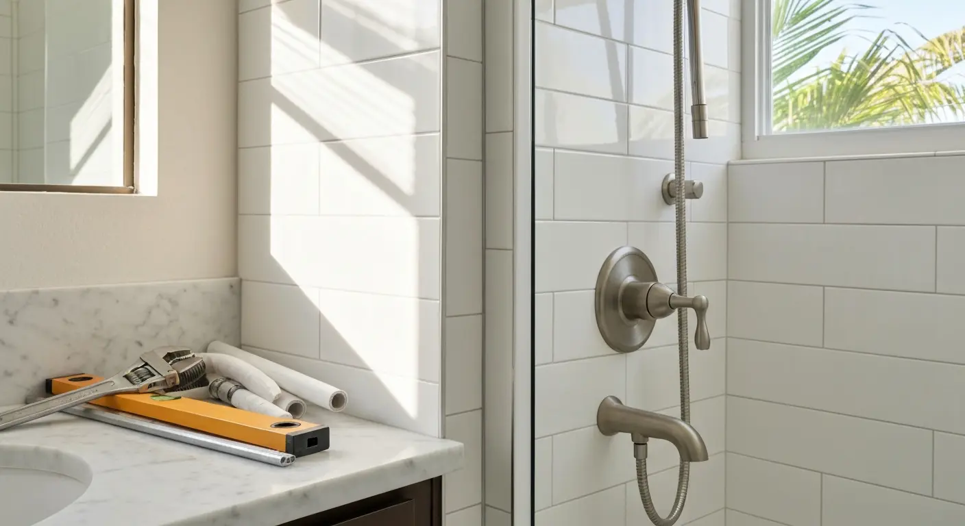 Shower and tub fixture installation