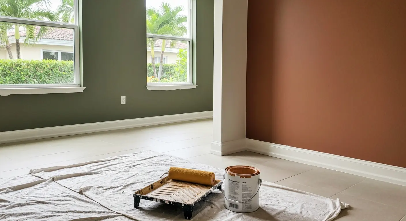 Living room interior painting