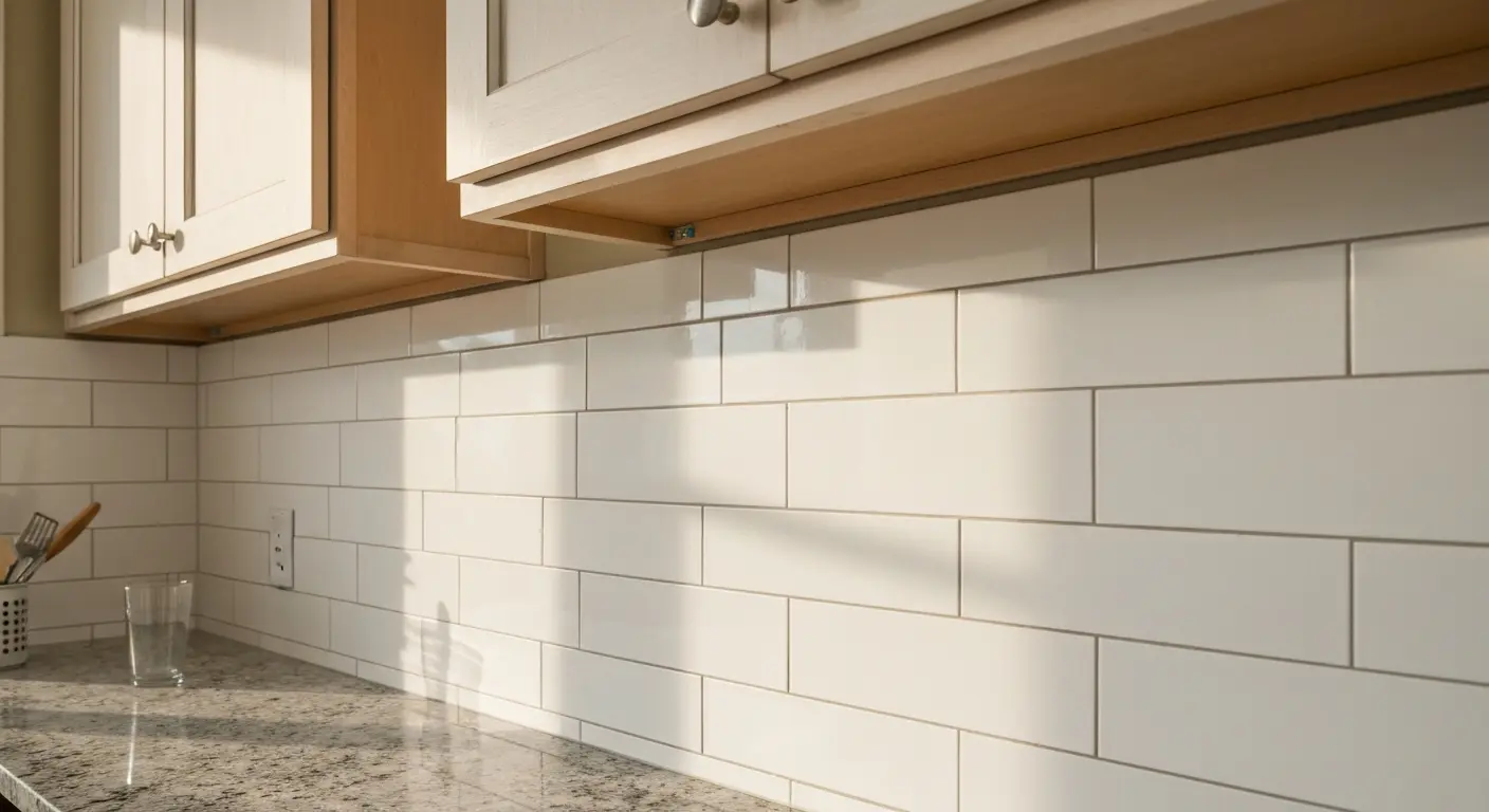 Full-height backsplash installation