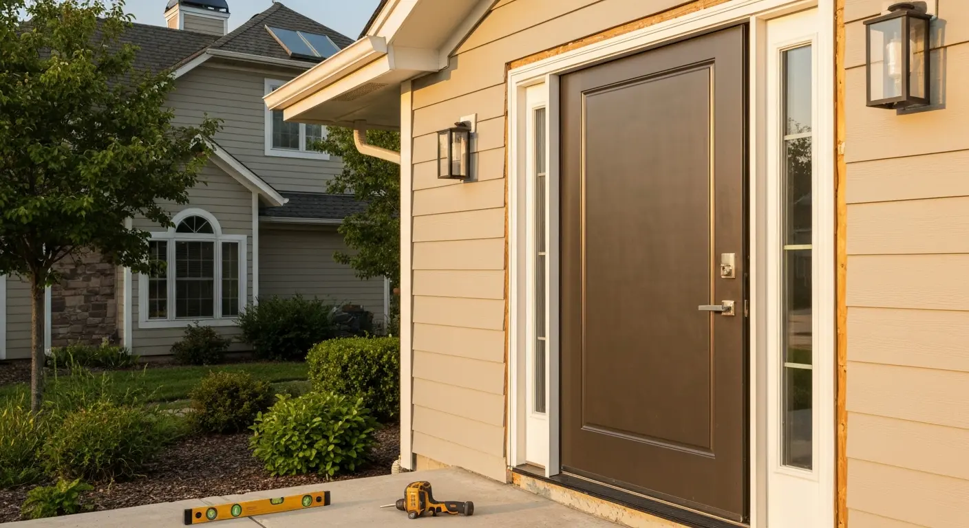 New entry doors installed