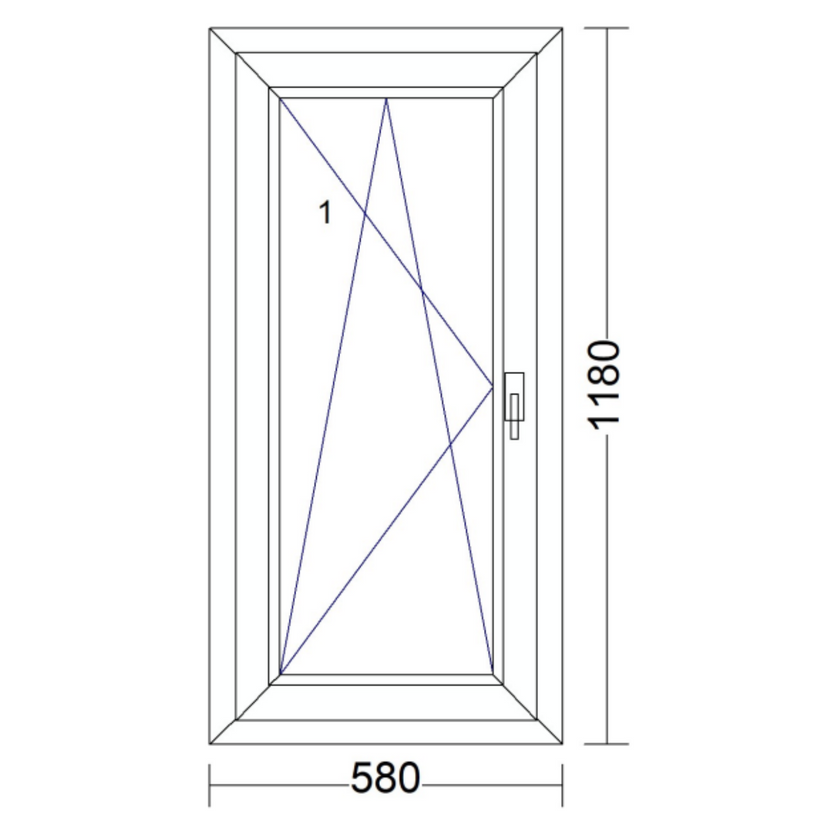 Bukó nyíló 580mm × 1180mm