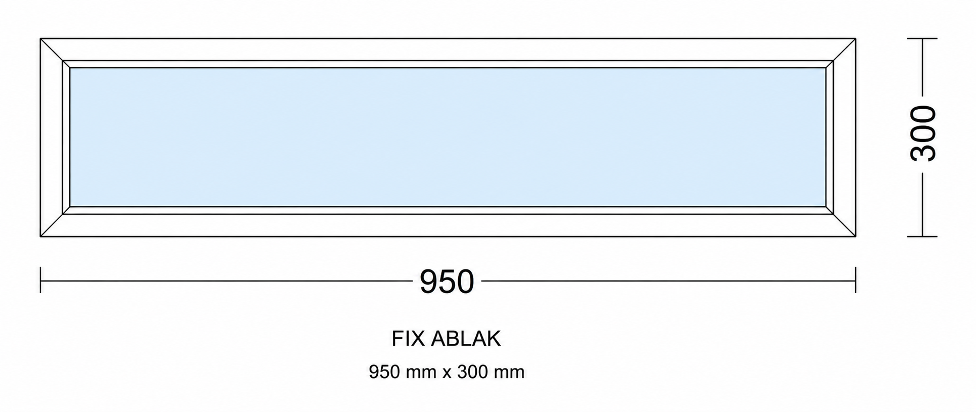 Fix 950mm × 300mm