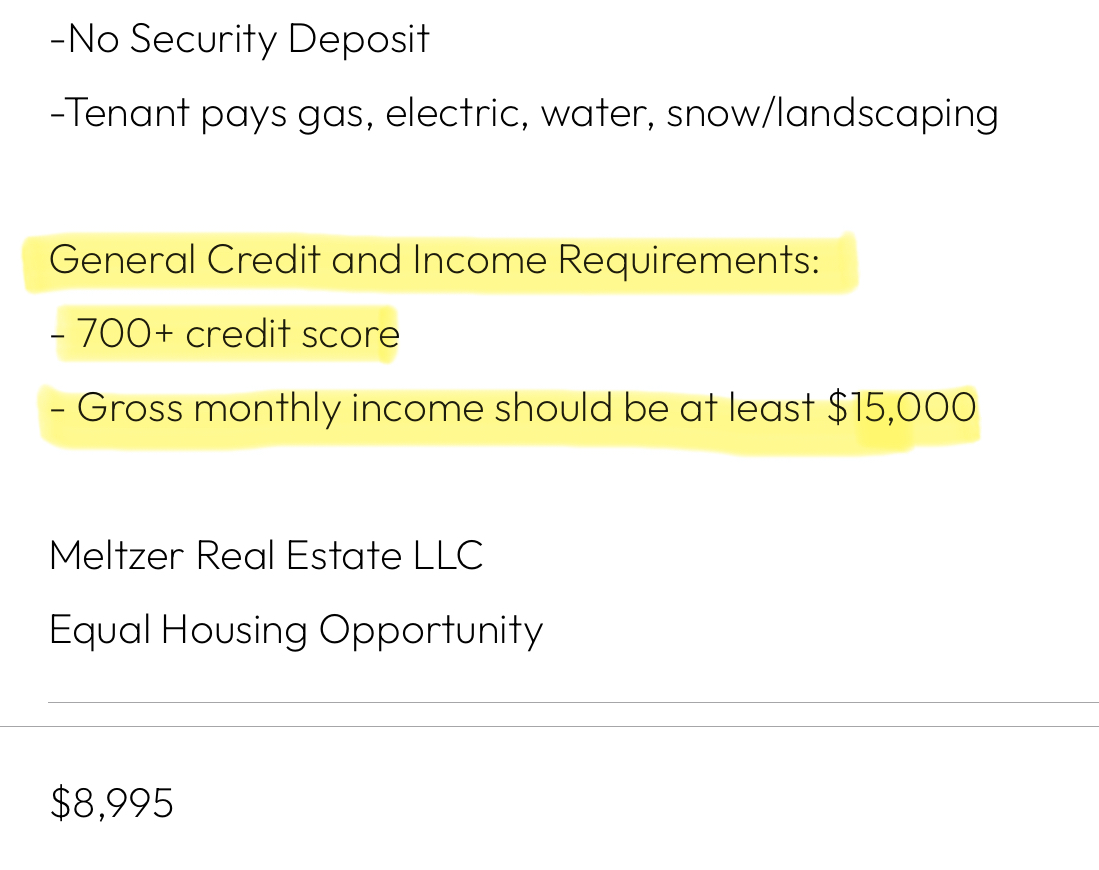 Real Estate Listing - 700+ Credit Score Required