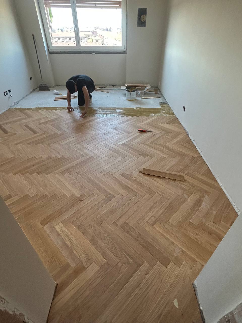 Posa in corso, Parquet a spina