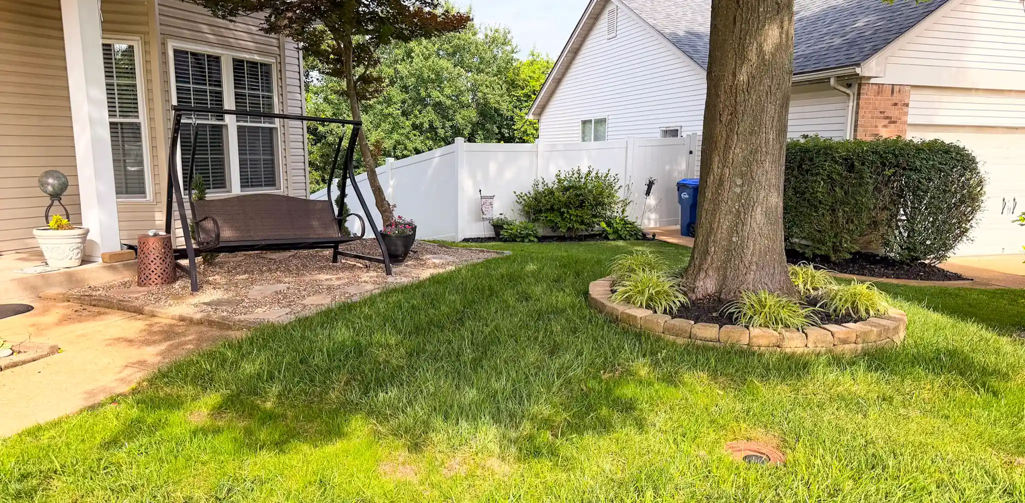 After landscaping project