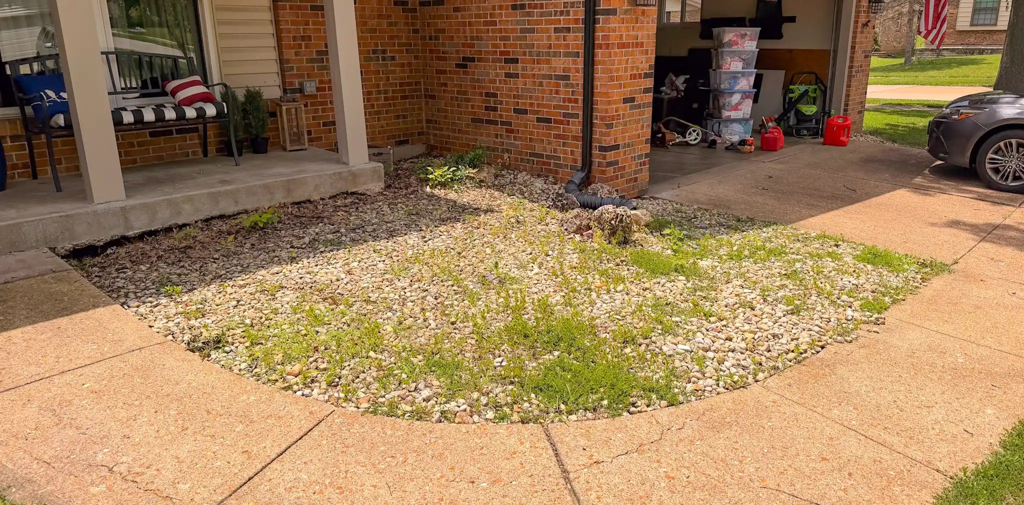 Before landscaping project