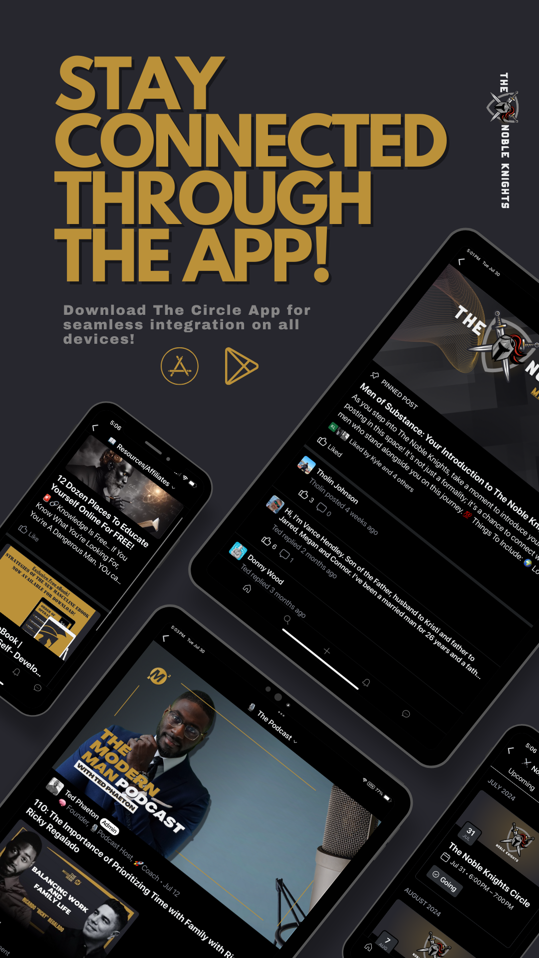 The Noble Knights community on the Circle app