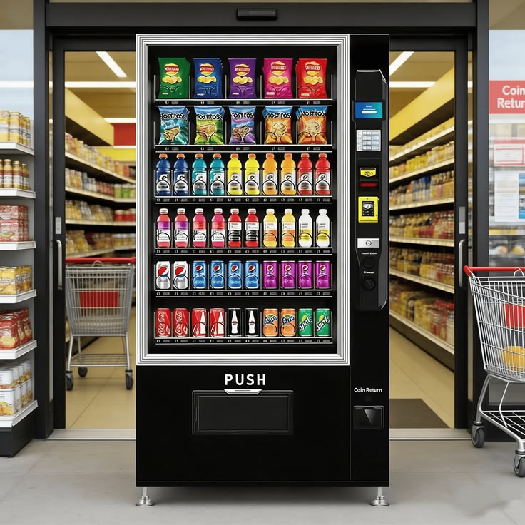Snack vending machine with chips, candy and healthy snacks for offices in Orlando