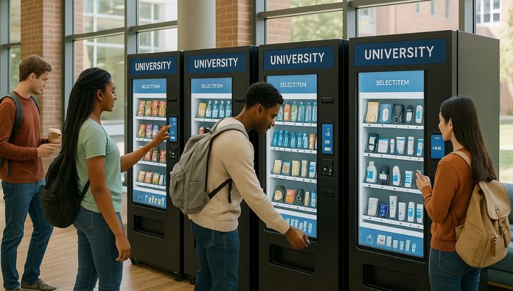 School and university vending machines in Orlando including UCF area with snacks and drinks