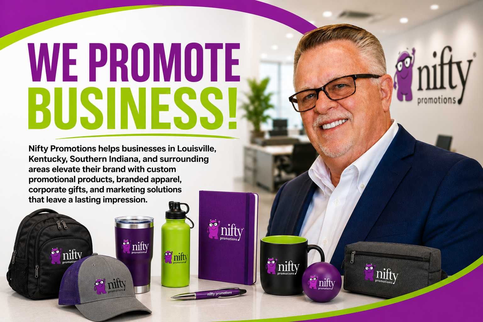 Custom promotional products and branded merchandise from Nifty Promotions