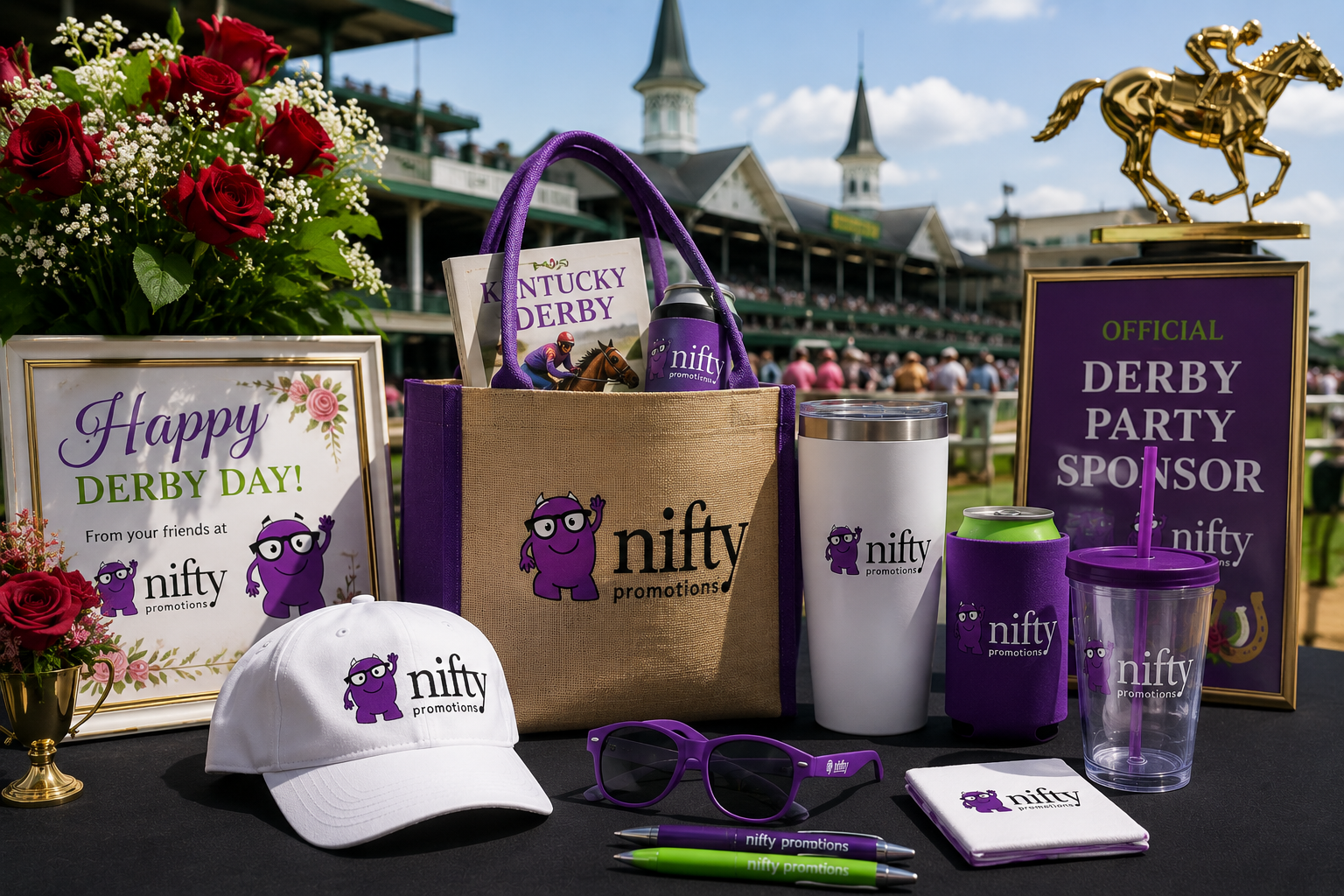 Kentucky Derby promotional products and branded merchandise for Louisville businesses