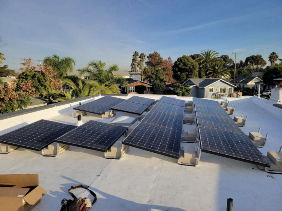 Gravel Roof Tear-Off, New TPO Roof + Solar Install in San Diego