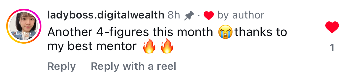 Student comment, 4 figure month