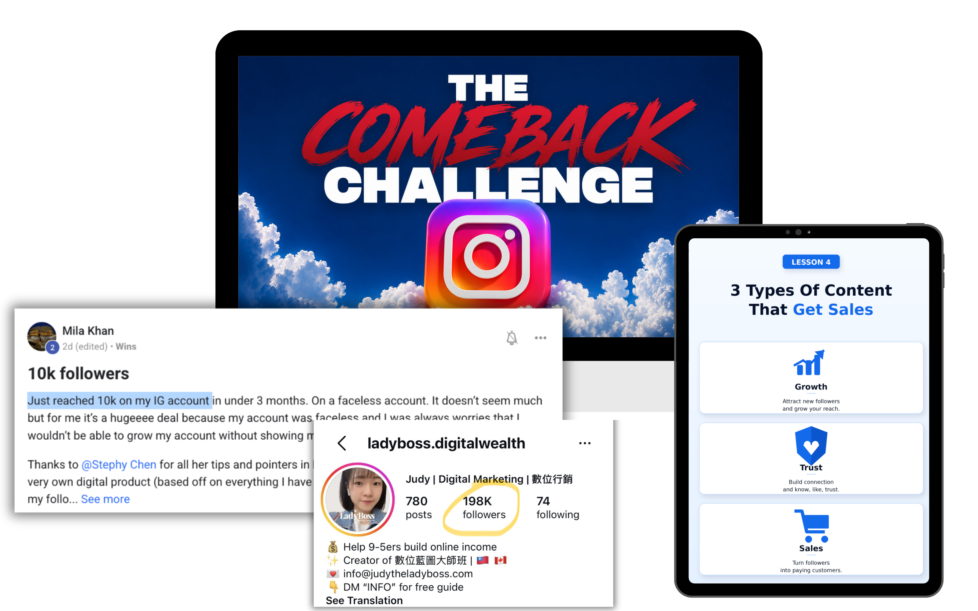 The Comeback Challenge mockup