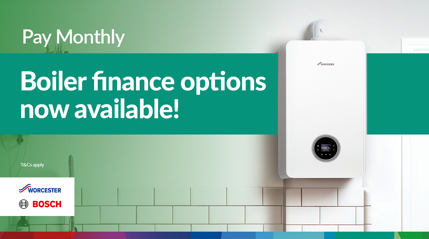 Worcester Bosch boilers available with finance through Del Brace Plumbing & Heating