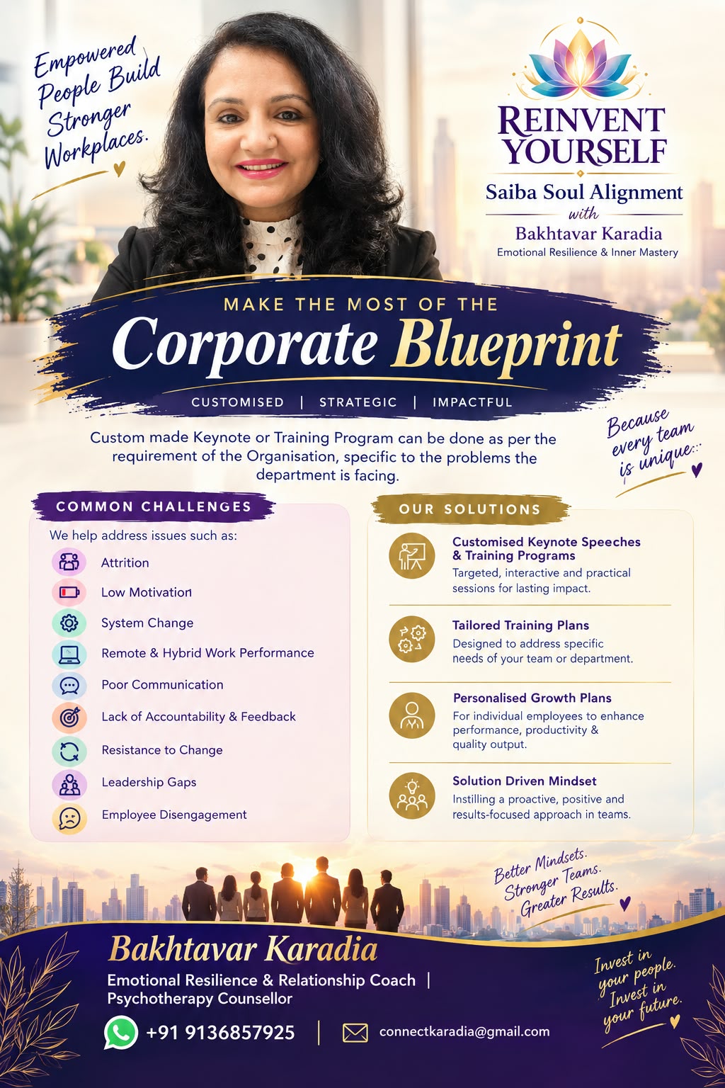 Corporate Blueprint — customised keynote and training programmes