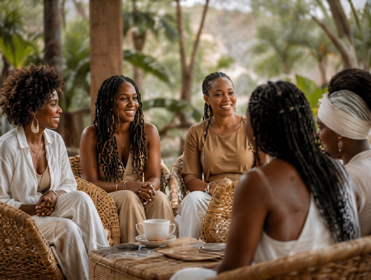 Women leaders discussing and connecting