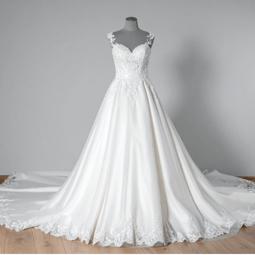 Bridal & Wedding Gown Alterations — custom bustle in Redding CA