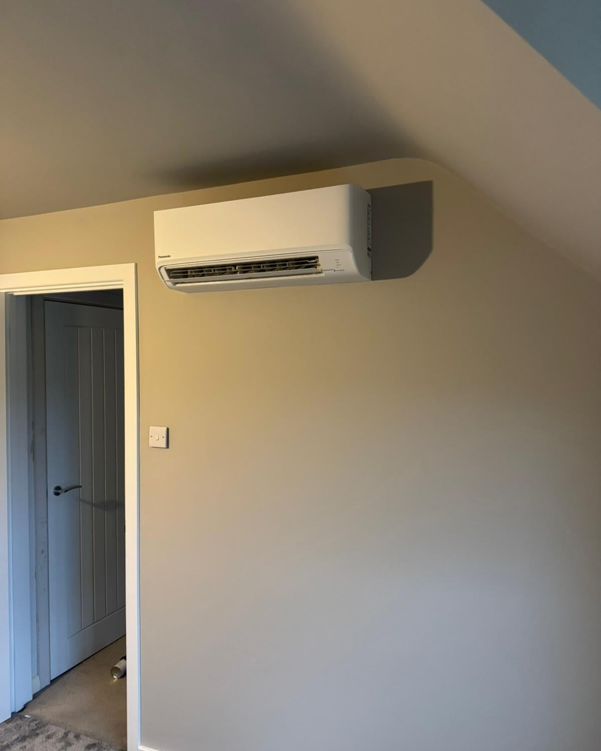 Air conditioning installation in a modern home interior