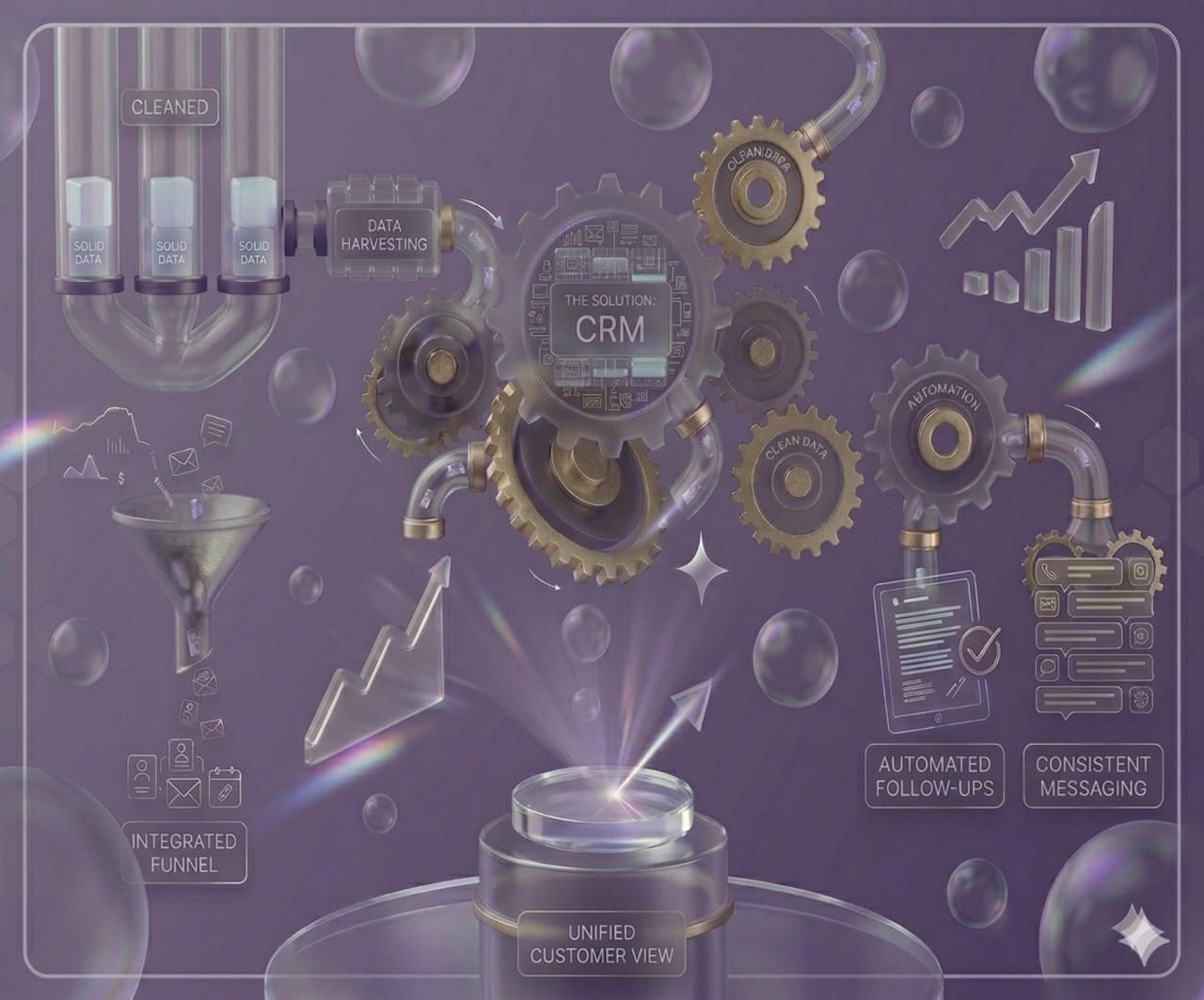 Growth CRM systems conceptual illustration