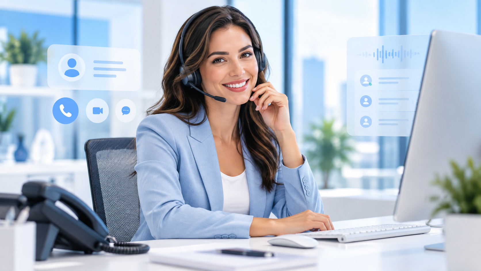 AI receptionist answering business calls