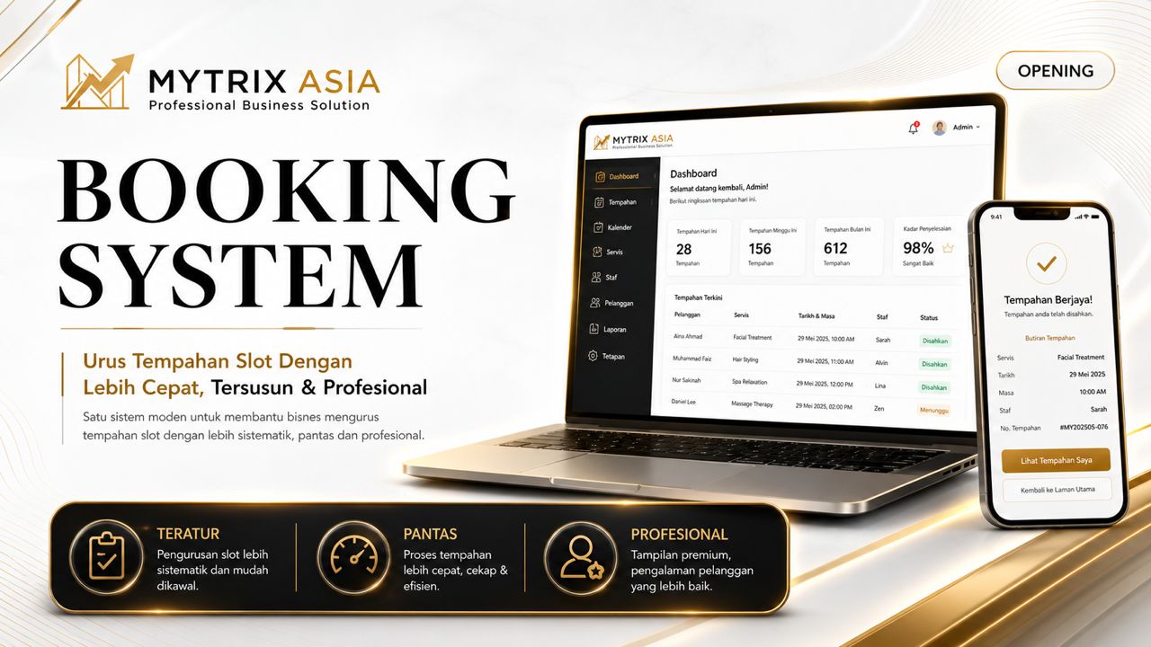 MYTRIX Booking System Visual