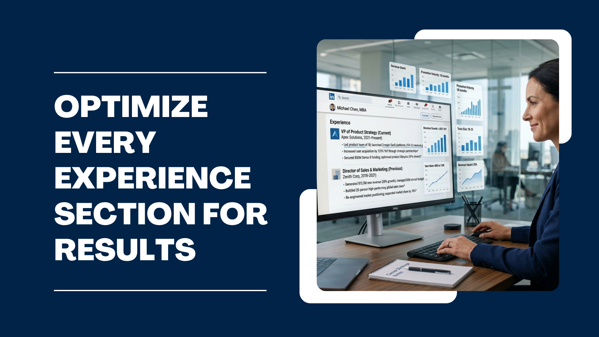 Optimize Every Experience Section for Results on LinkedIn profile infographic Optimize Every Experience Section for Results on LinkedIn profile infographic