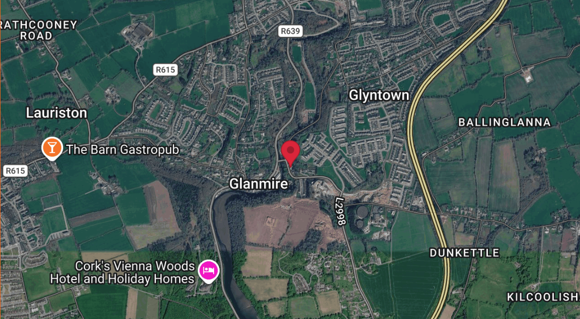 Map showing the location of Glanmire Chiropractic Clinic