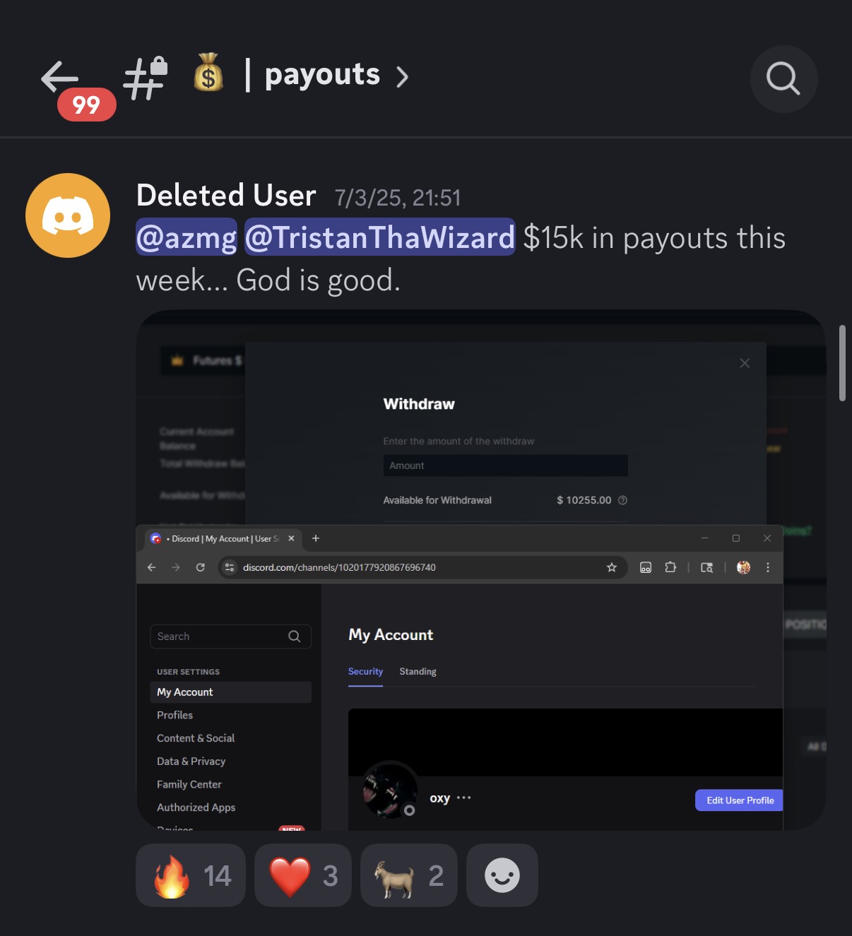 TigTrades Student Result 40