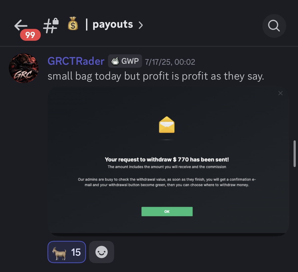 TigTrades Student Result 37