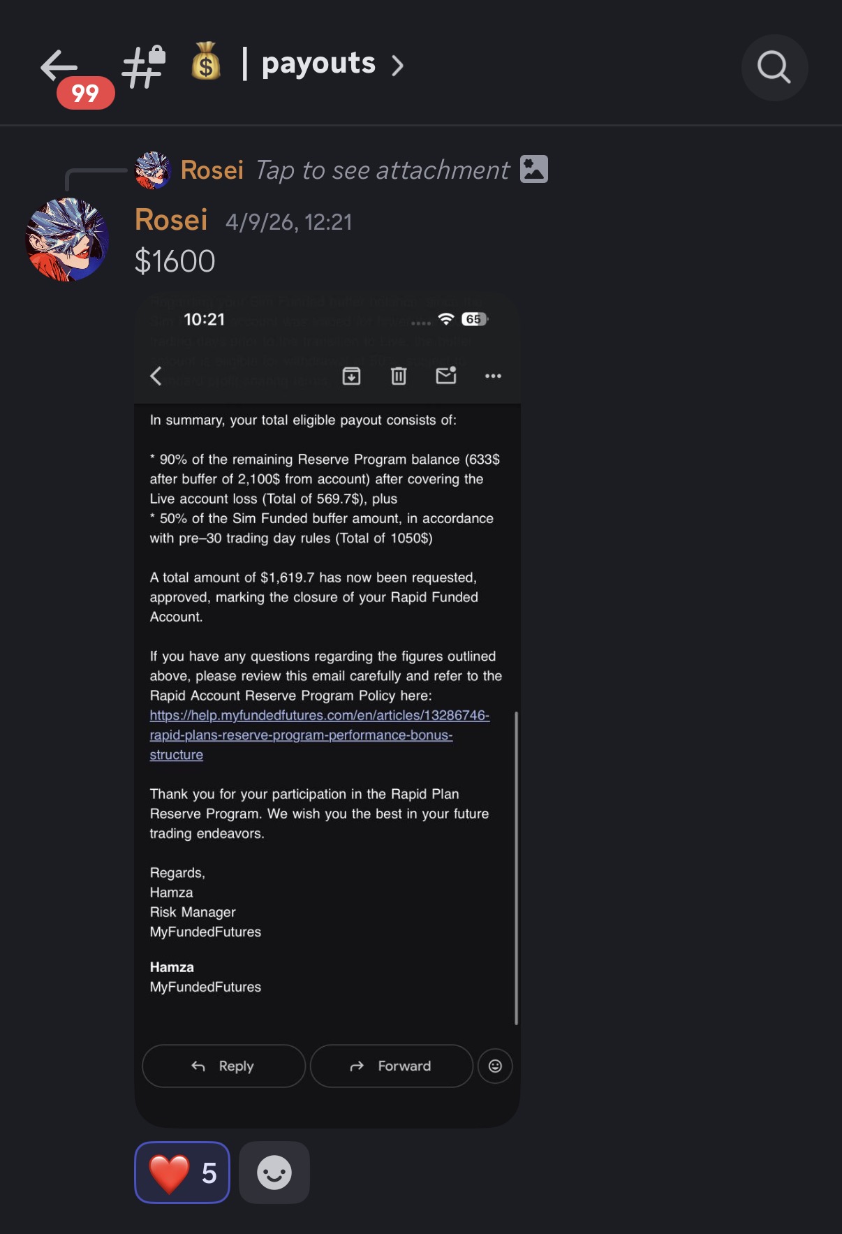 TigTrades Student Result 8