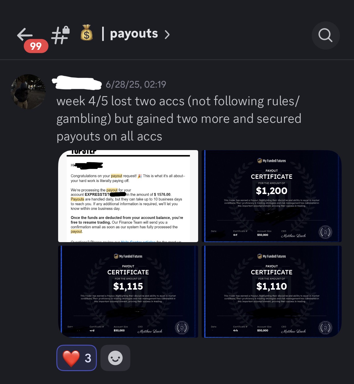 TigTrades Student Result 4