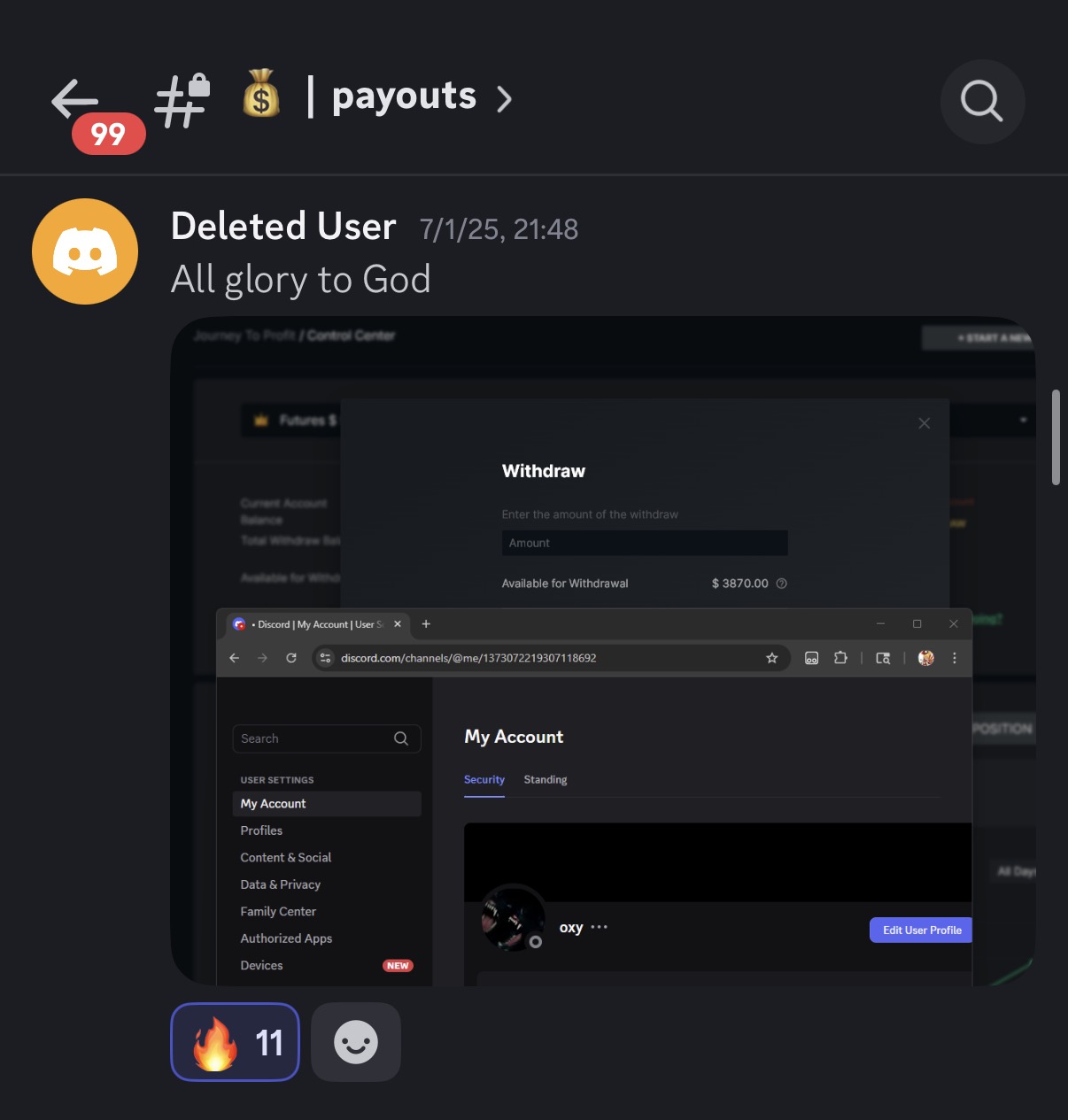 TigTrades Student Result 1