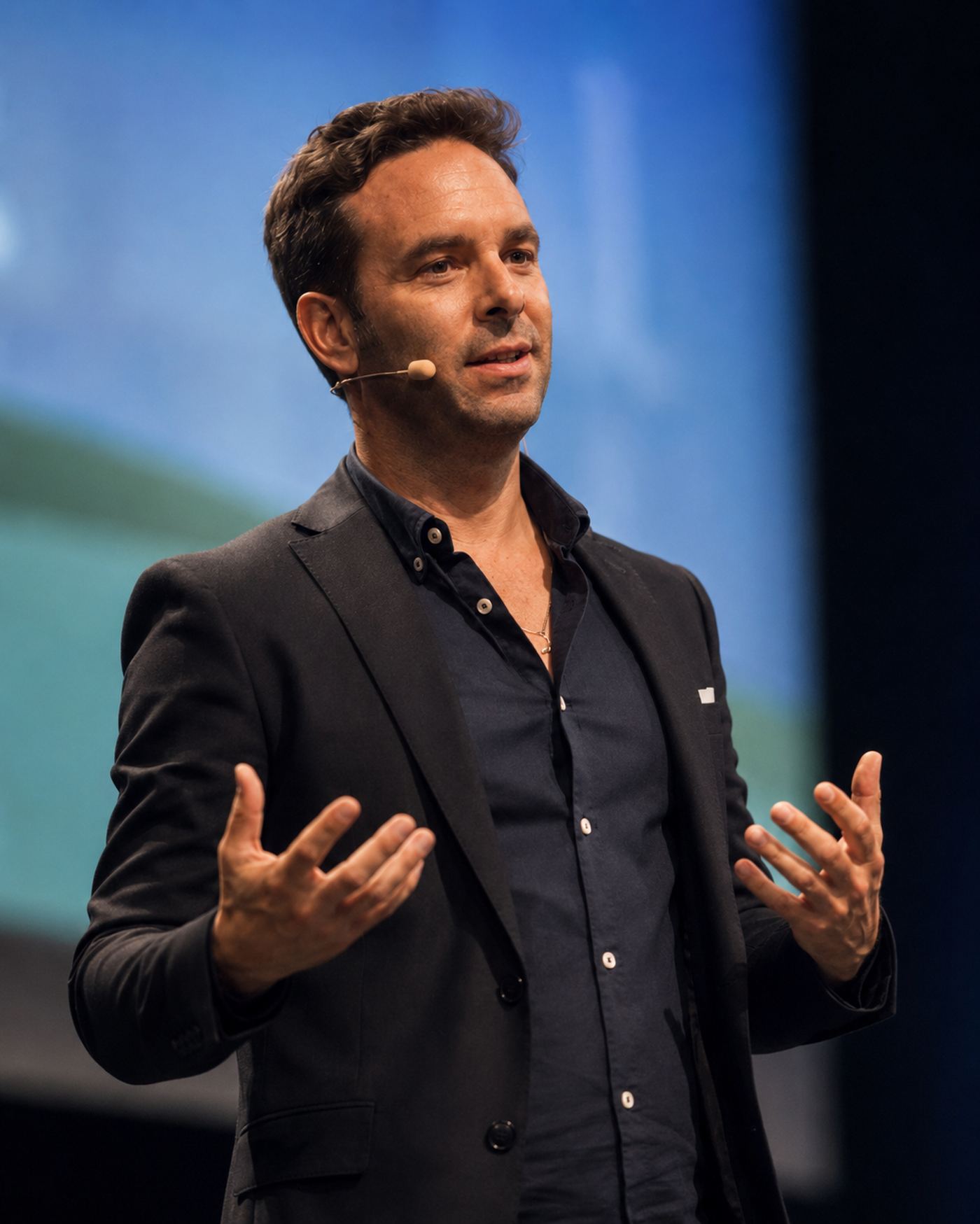 Santiago García Solimei on stage