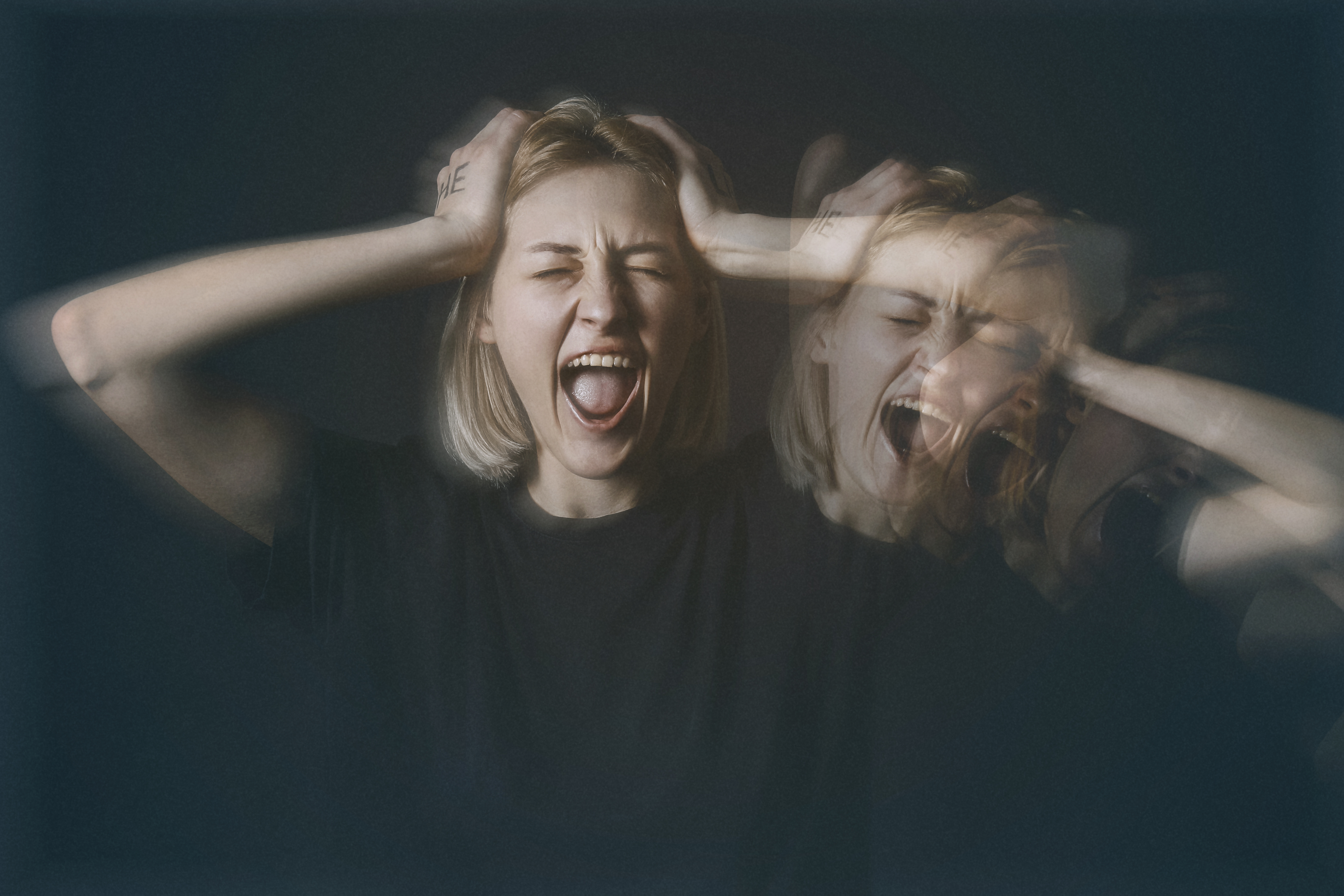 woman screaming