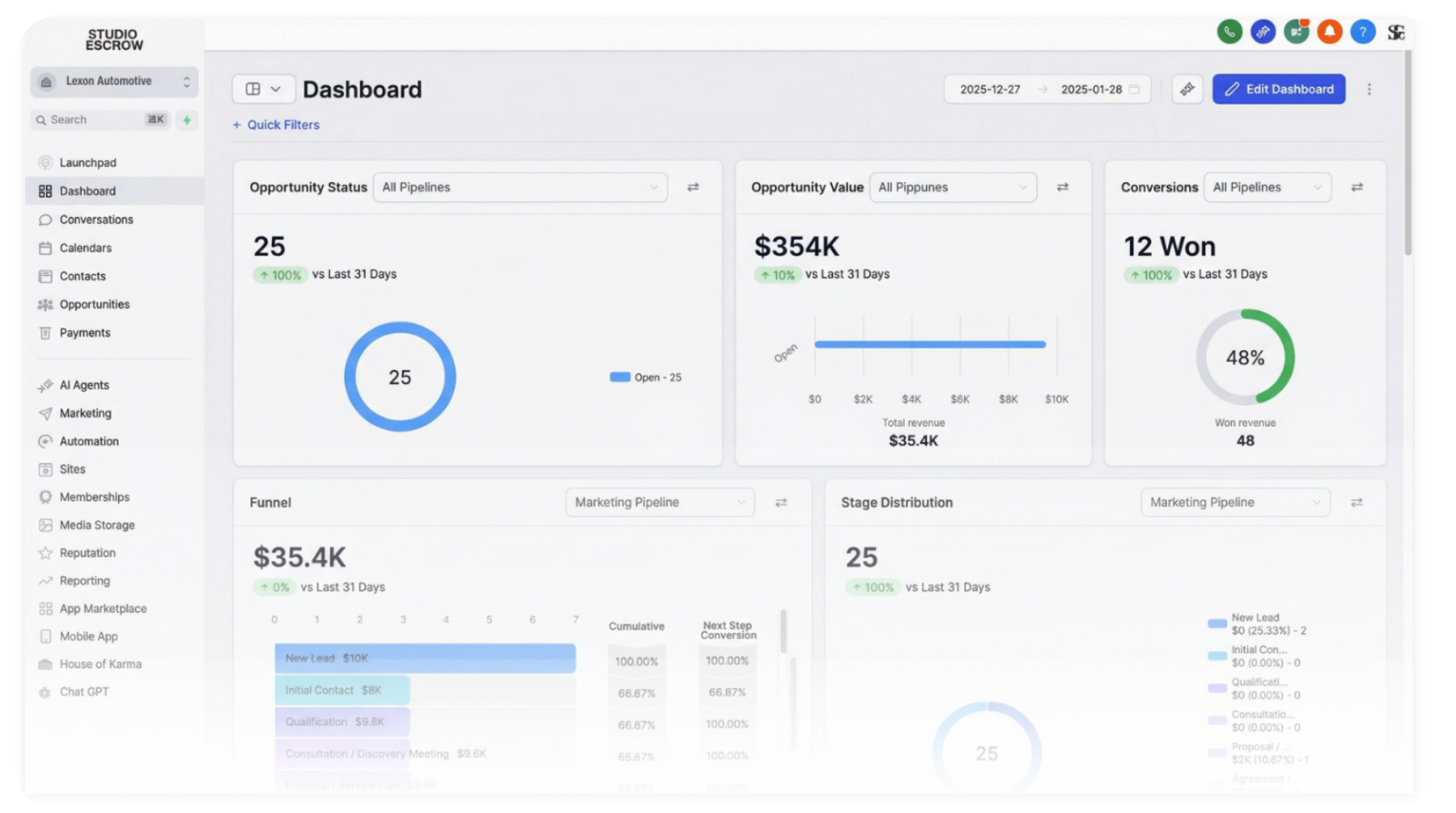 Studio Escrow CRM Platform -get Qualified Leads , Save time and increase revenue.