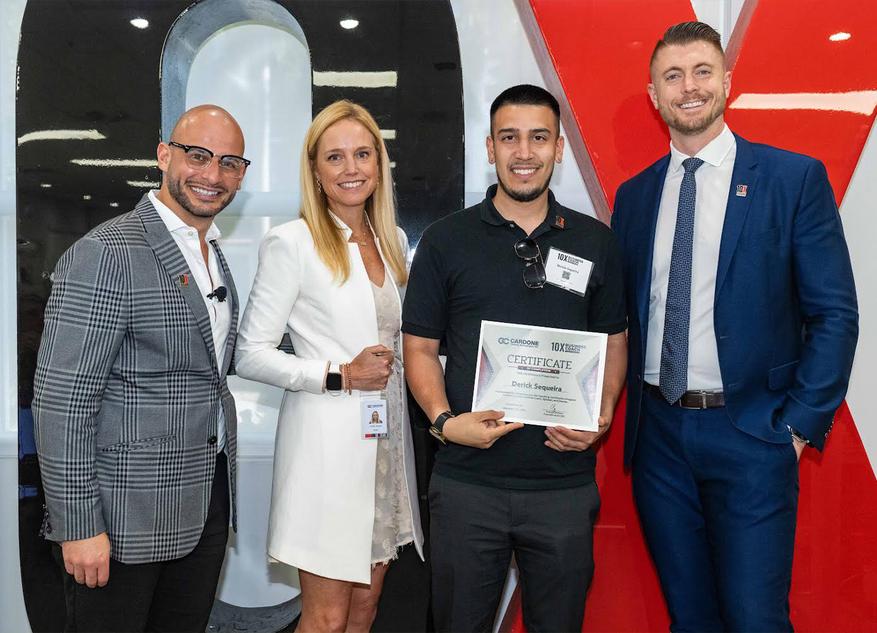 Derek becoming 10X certified business coach