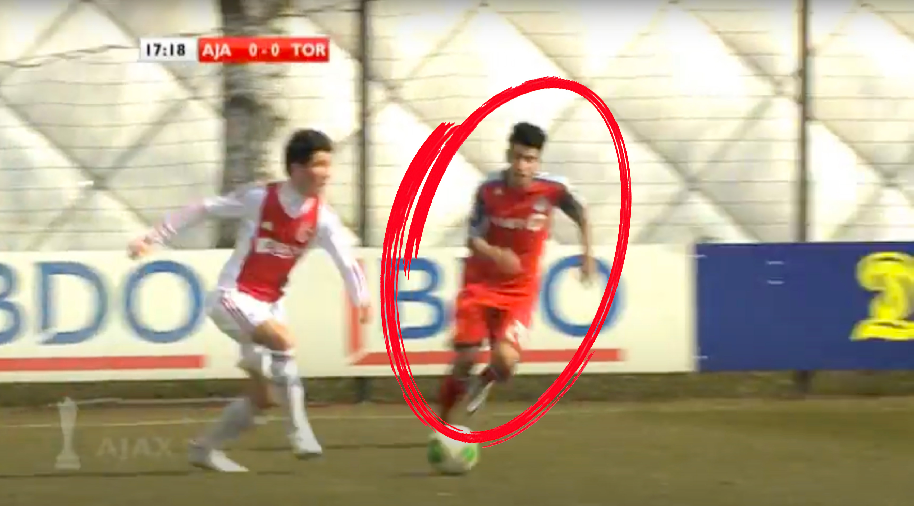 Toronto FC versus Ajax Future Cup with Derick circled