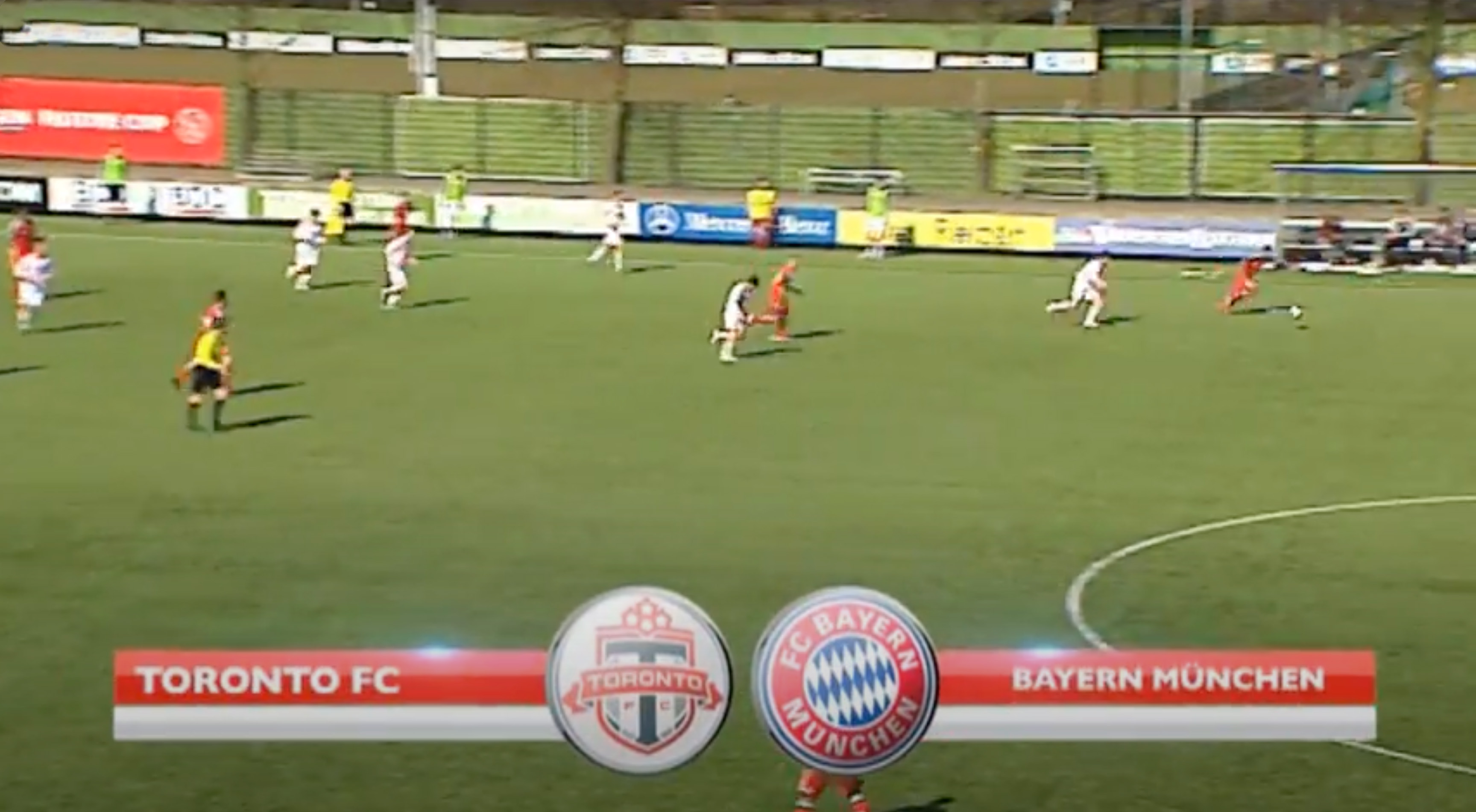 Derick with Toronto FC versus Bayern Munich