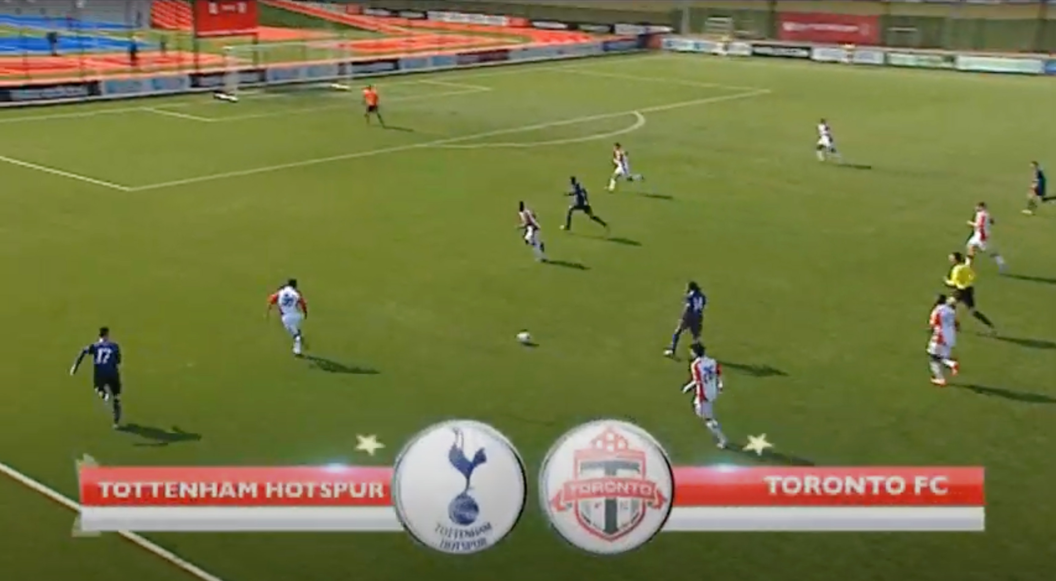 Derick with Toronto FC versus Tottenham Hotspur